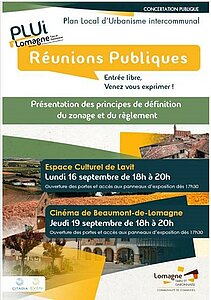 Affiche réunion publique PLUI