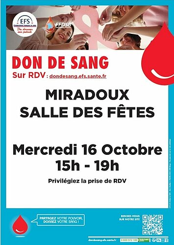 Affiche don de sang Miradoux