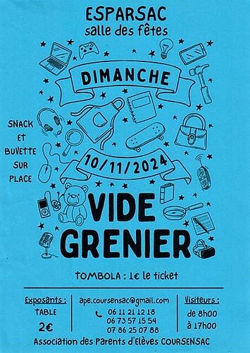 Affiche vide grenier Esparsac